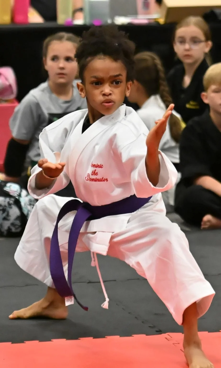 Dominic performing a martial arts form